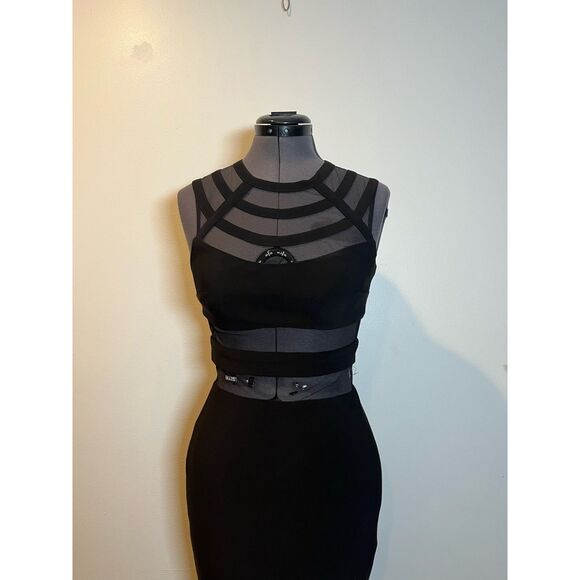 NWT Betsy & Adam Long Bodycon Dress with Cutouts - Picture 2 of 12